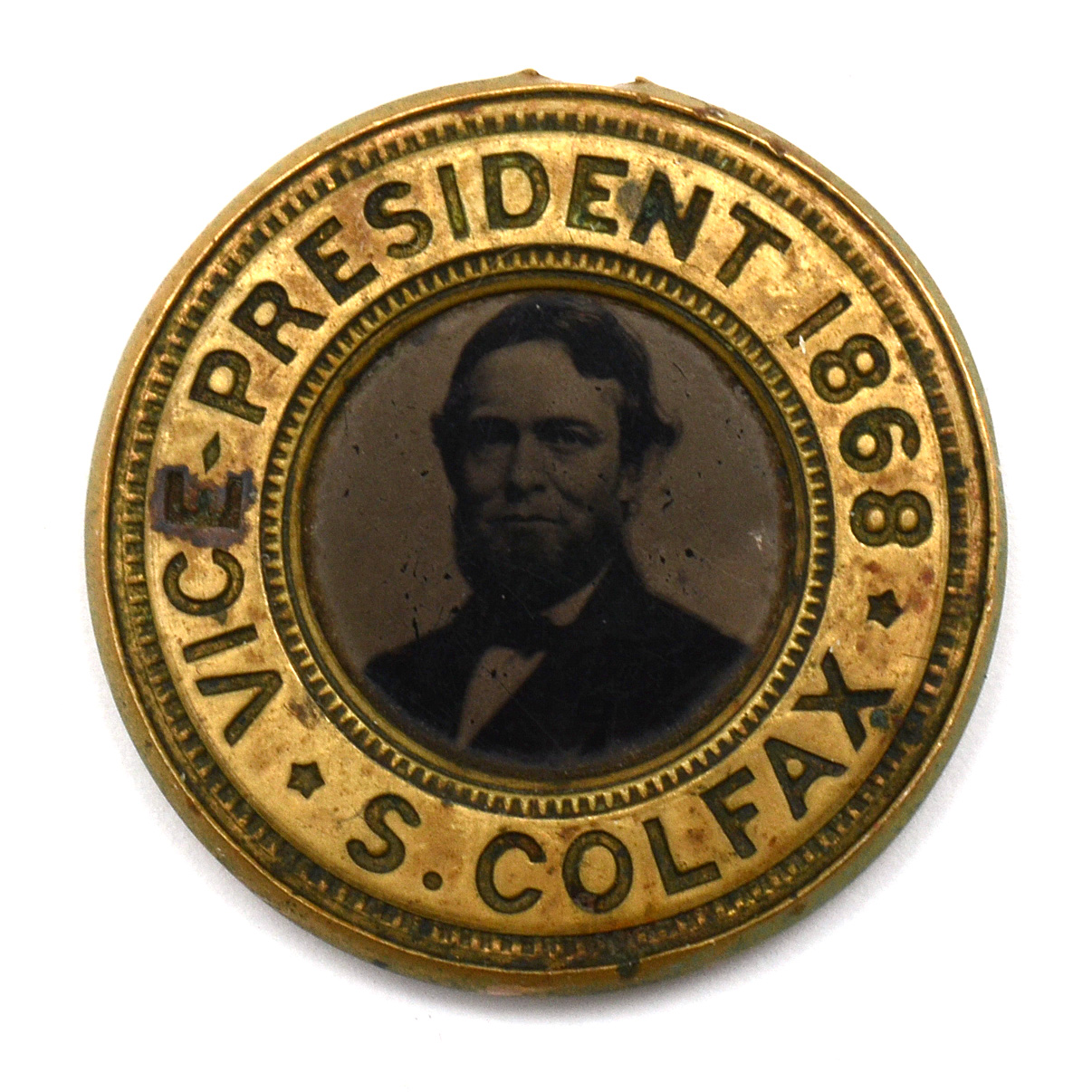 1868 Grant and Colfex Ferrotype Presidential Campaign Medallion