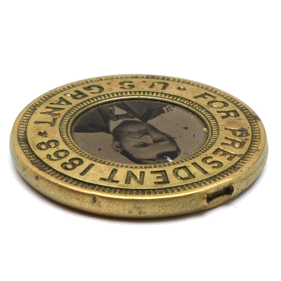 1868 Grant and Colfex Ferrotype Presidential Campaign Medallion