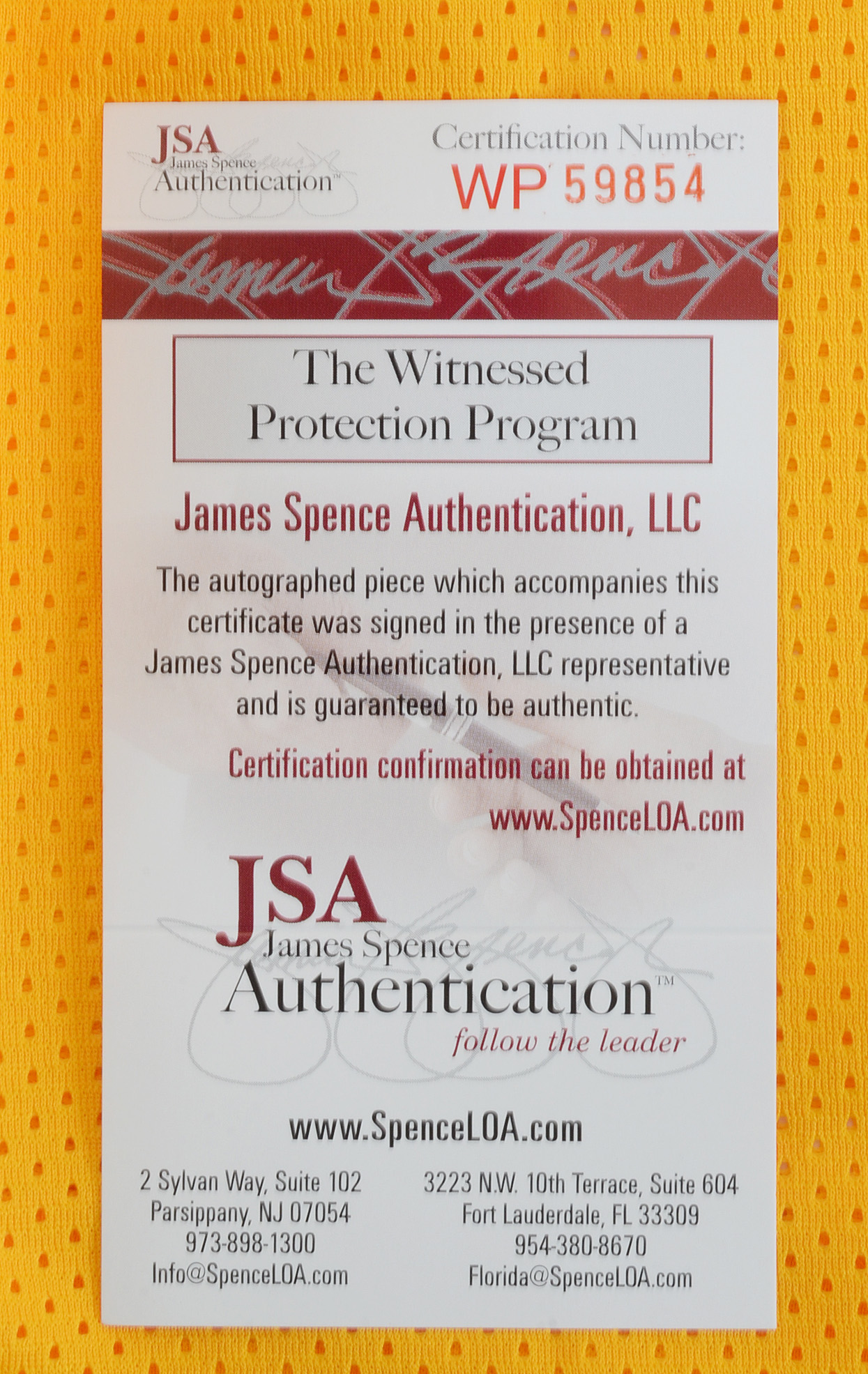 Magic Johnson Signed Lakers NBA Jersey JSA