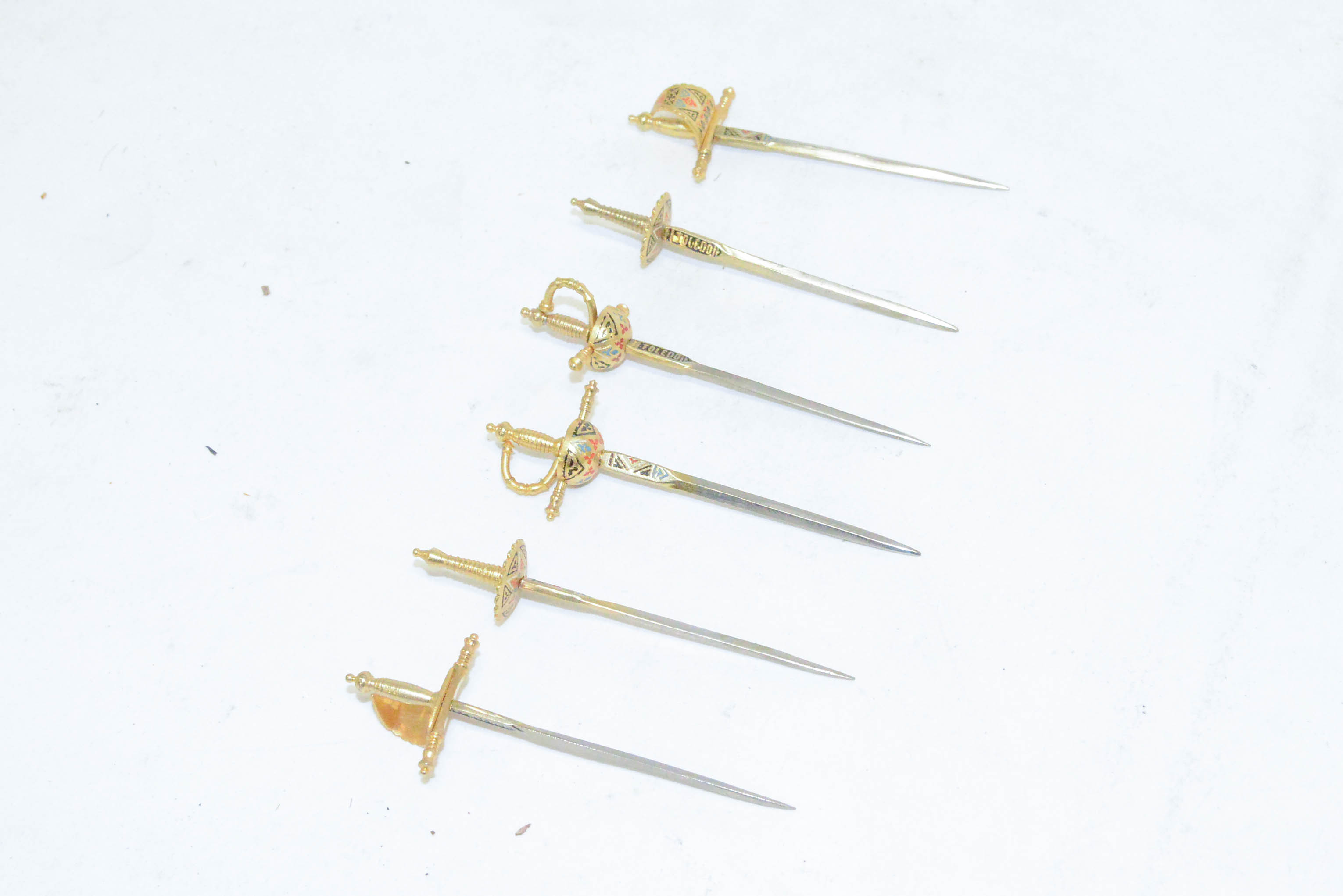 Hand Painted Spanish Sword Toothpicks by Toledo