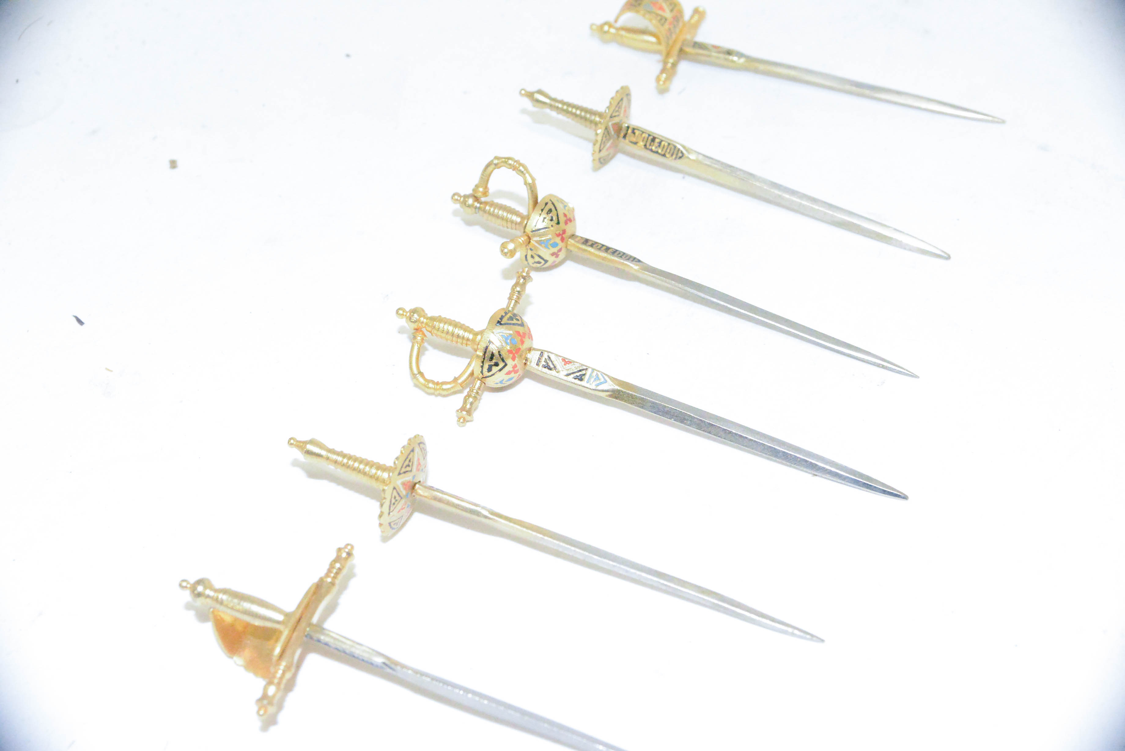 Hand Painted Spanish Sword Toothpicks by Toledo