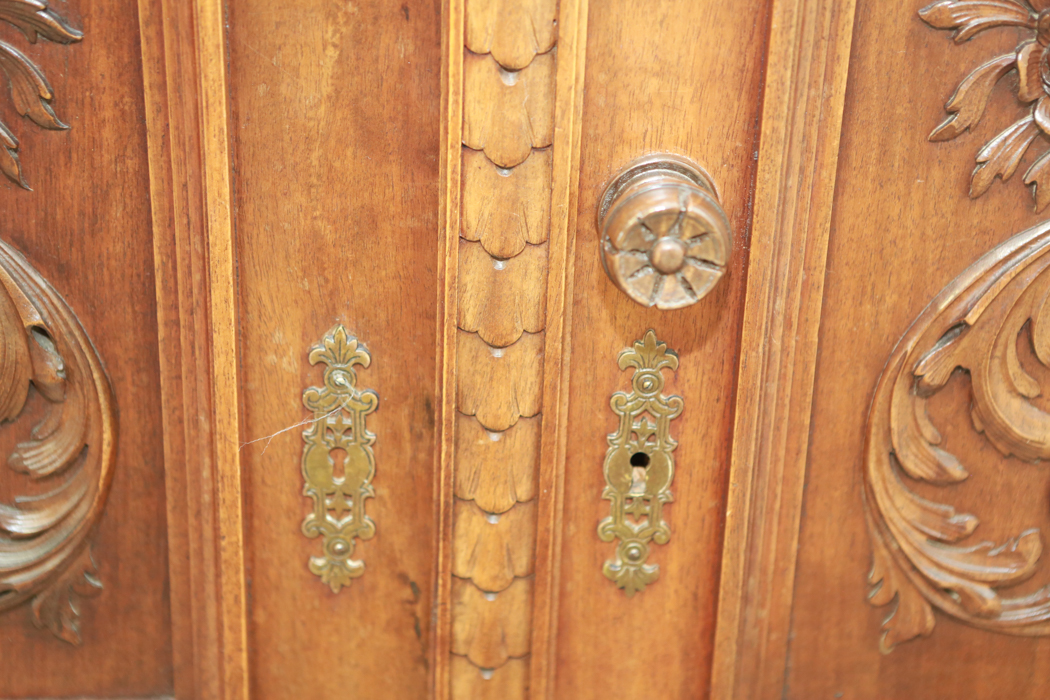 French Renaissance Revival Style Walnut Armoire