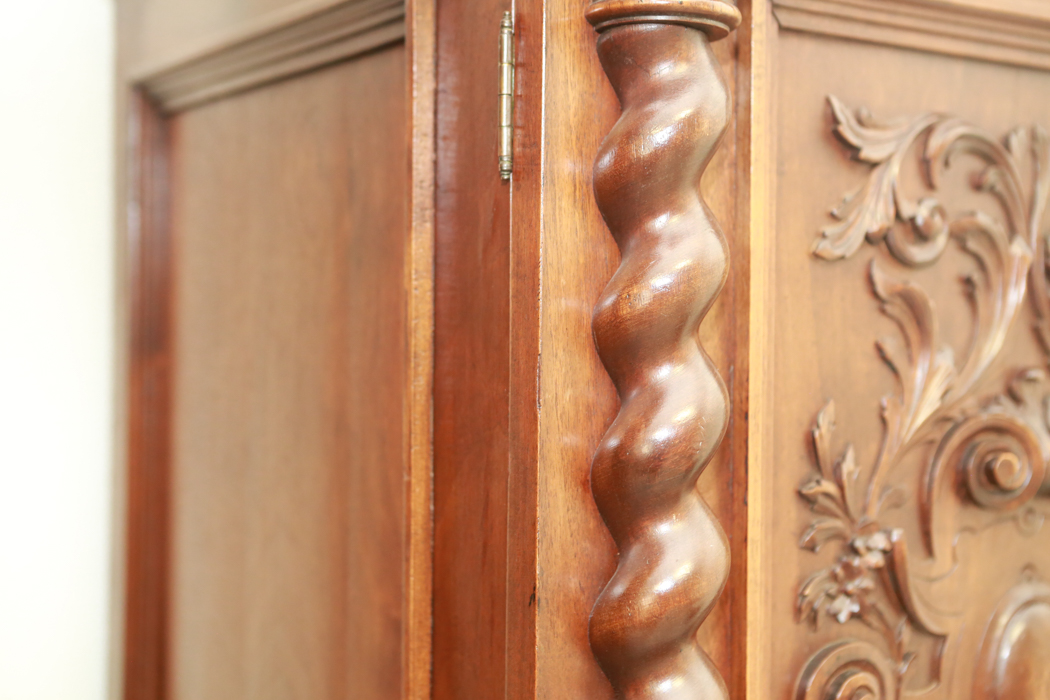 French Renaissance Revival Style Walnut Armoire