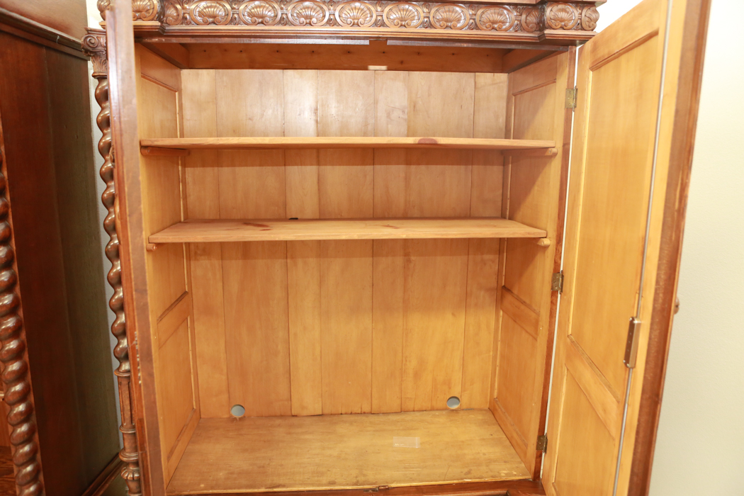 French Renaissance Revival Style Walnut Armoire
