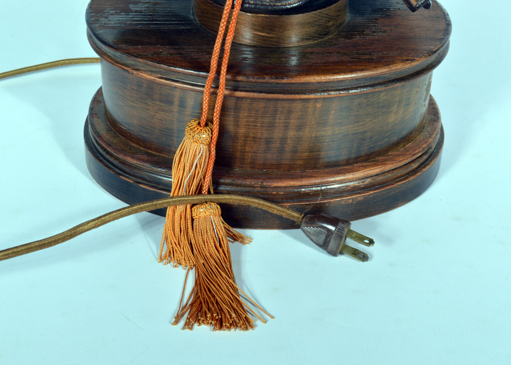 Vintage Mid-Century Paul Hanson Samurai Helmet Table Lamp