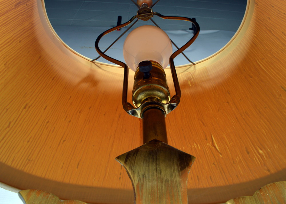 Vintage Mid-Century Paul Hanson Samurai Helmet Table Lamp