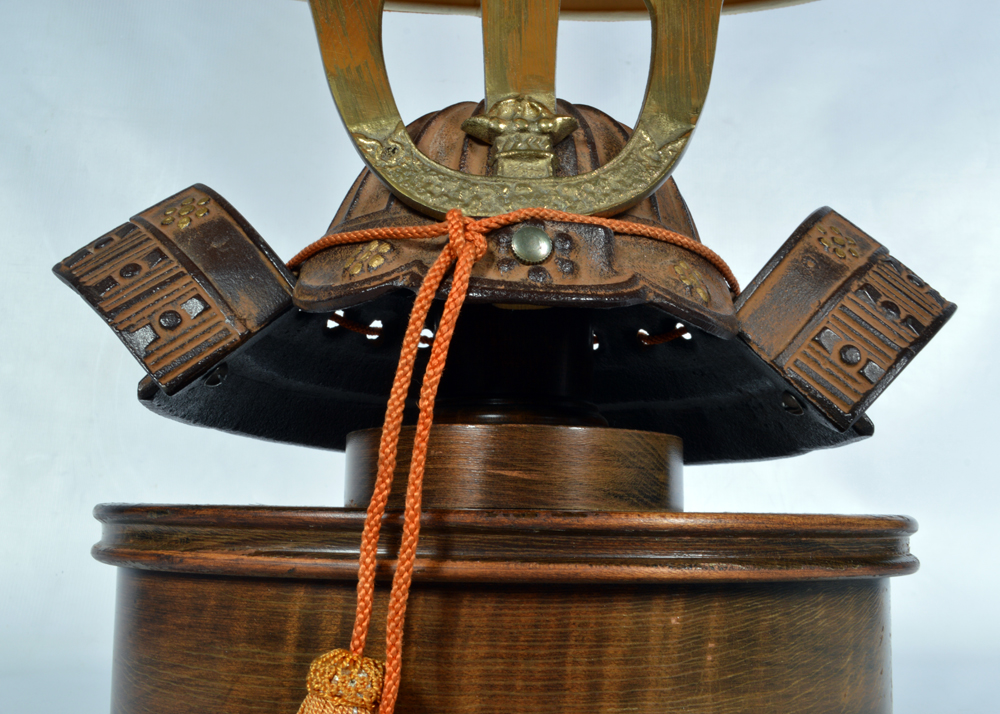Vintage Mid-Century Paul Hanson Samurai Helmet Table Lamp