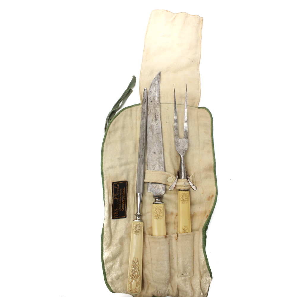 Vintage Bancroft Brothers Co. Bakelite Carving Set