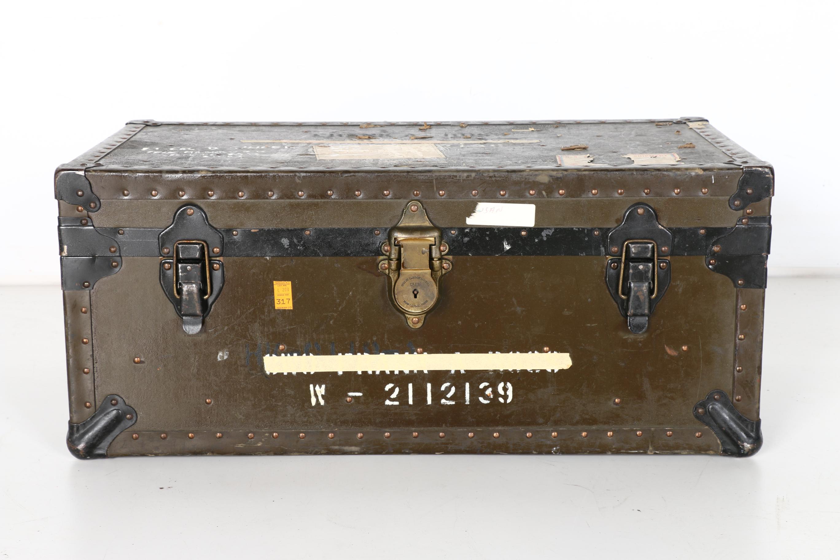 Vintage Military Trunk