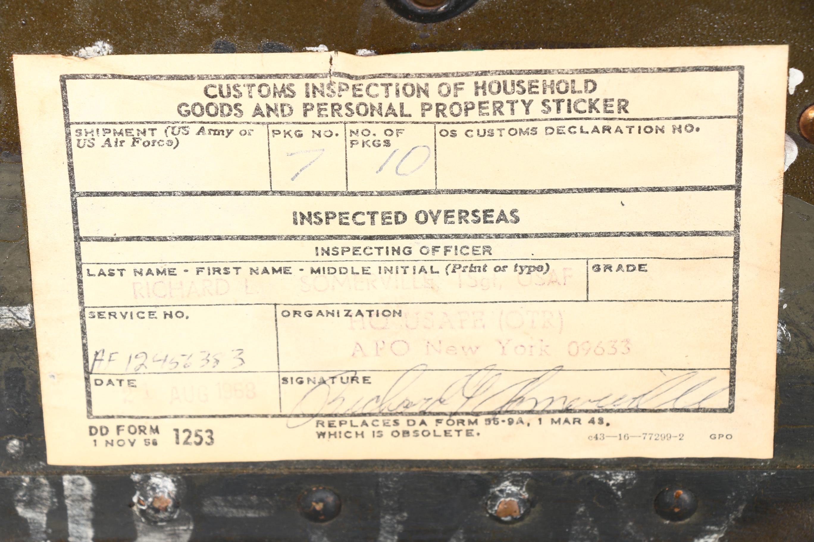 Vintage Military Trunk