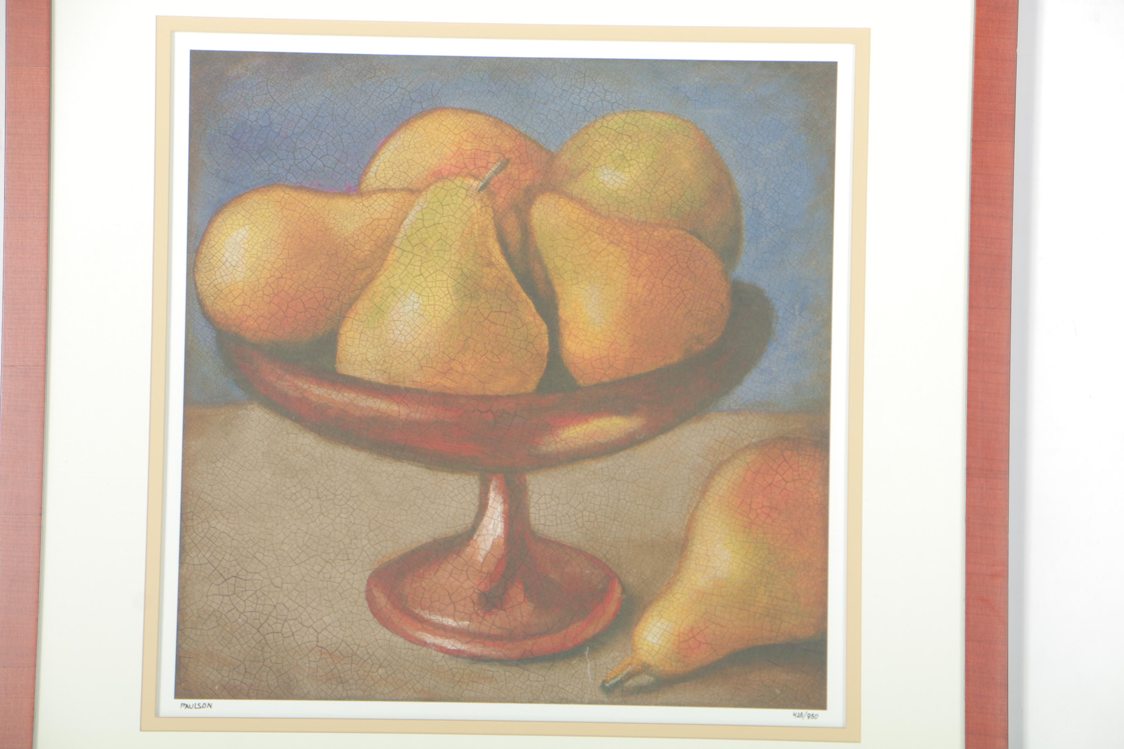 Walter Paulson Limited Edition Giclees of Pears