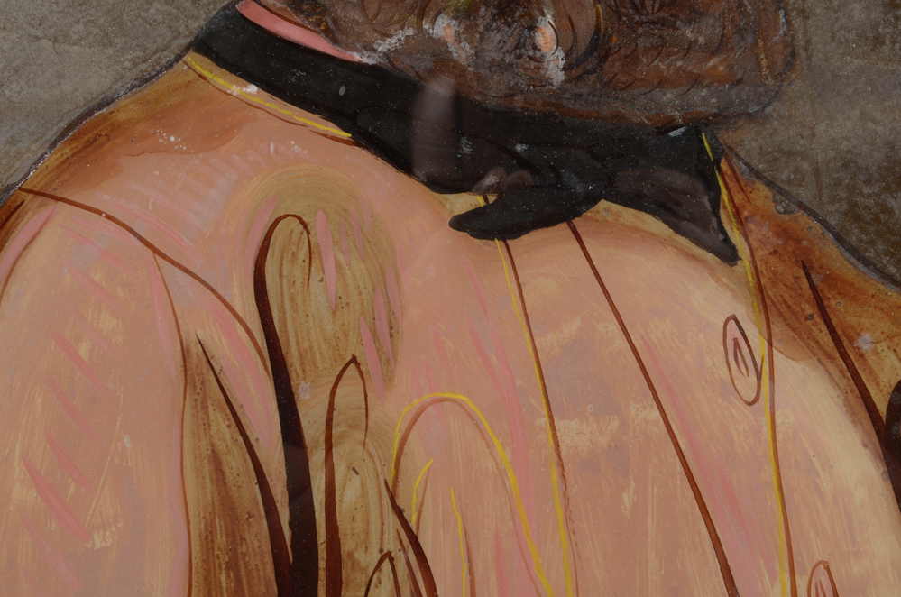 Reverse Portrait Painting on Glass of Giuseppe  Garibaldi