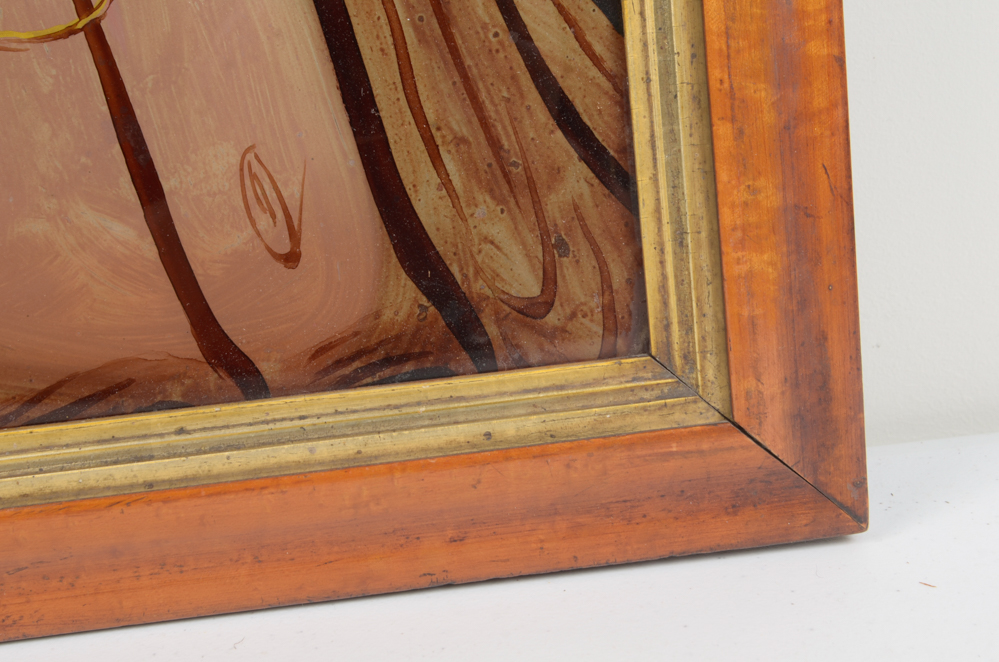 Reverse Portrait Painting on Glass of Giuseppe  Garibaldi