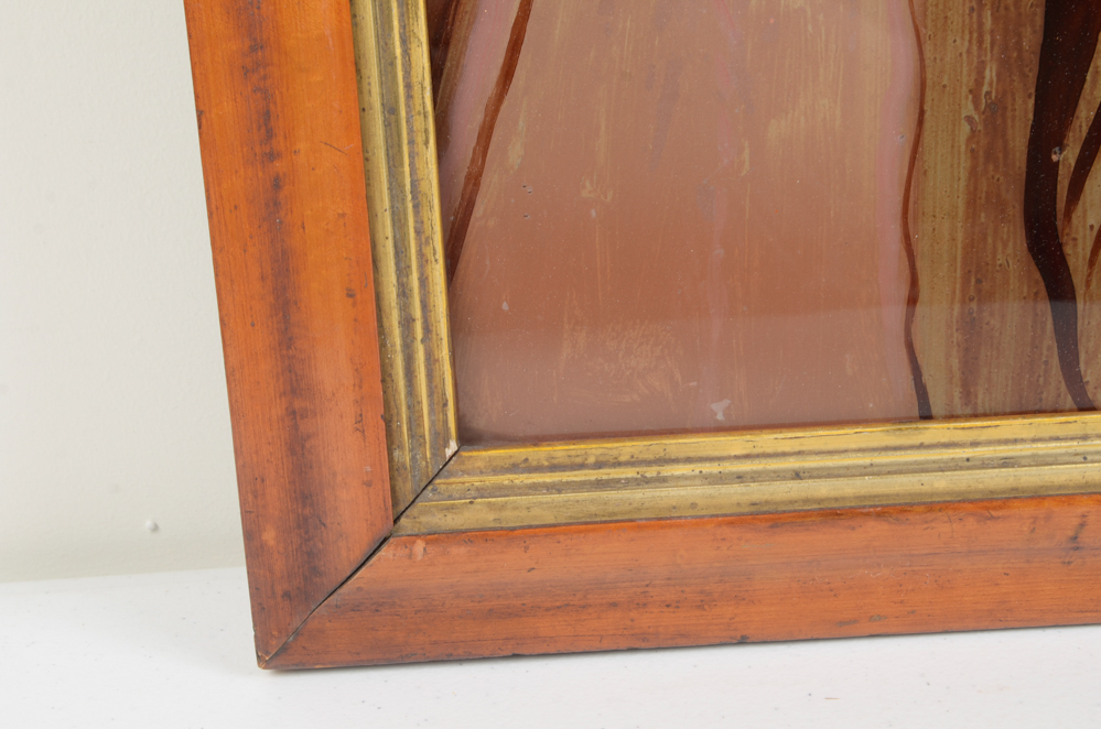 Reverse Portrait Painting on Glass of Giuseppe  Garibaldi