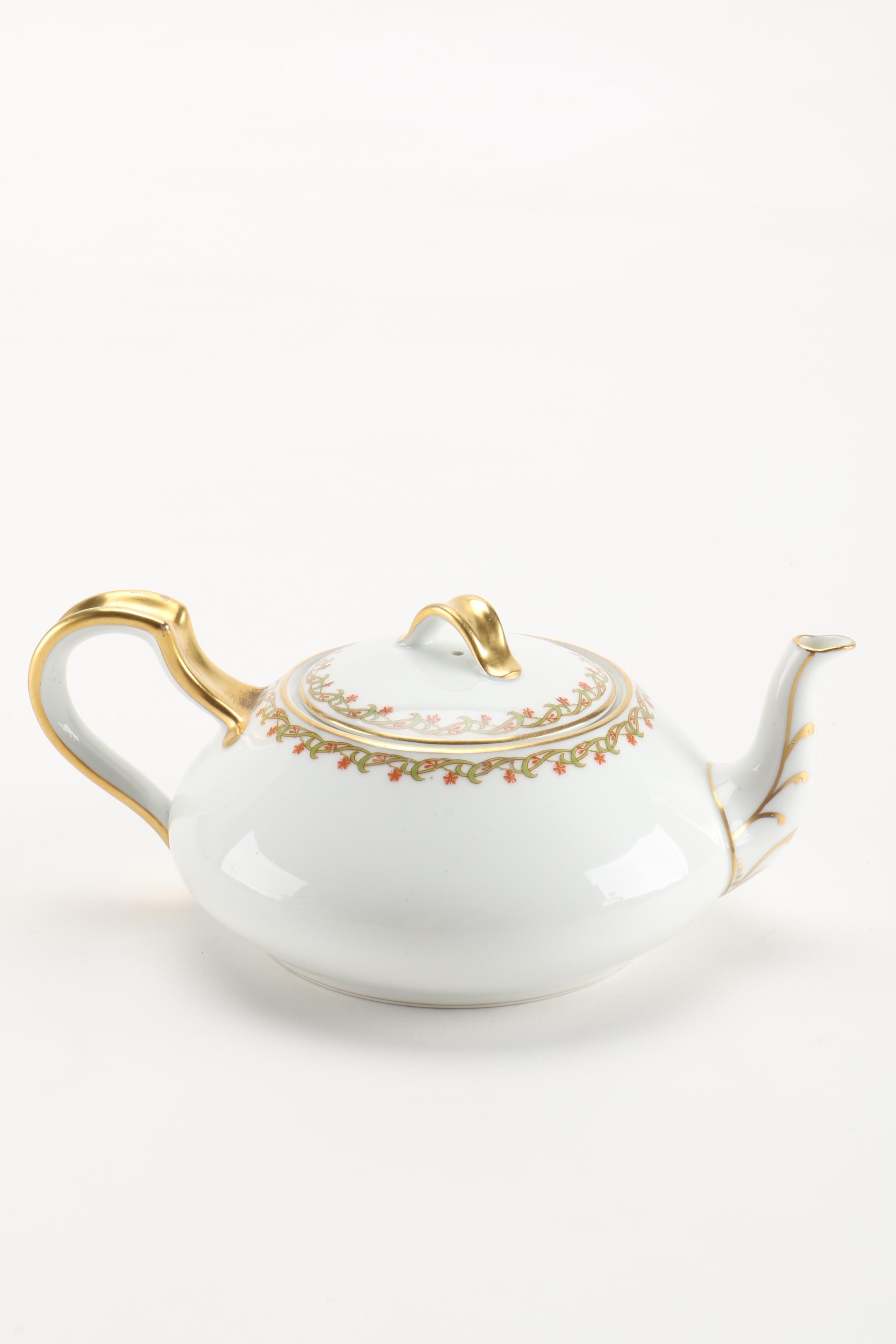 Haviland Limoges "Lisbon" Porcelain Teapot