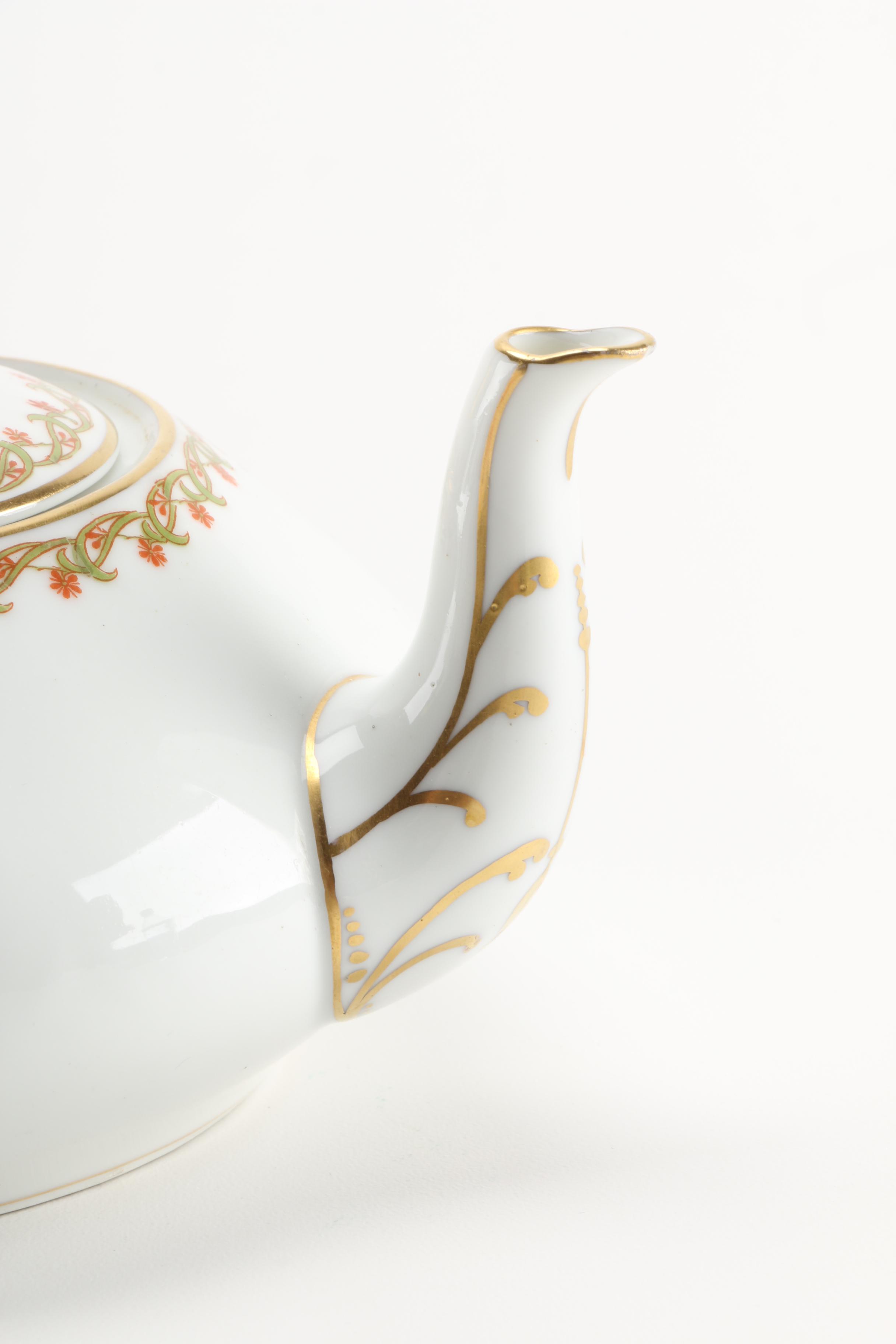 Haviland Limoges "Lisbon" Porcelain Teapot