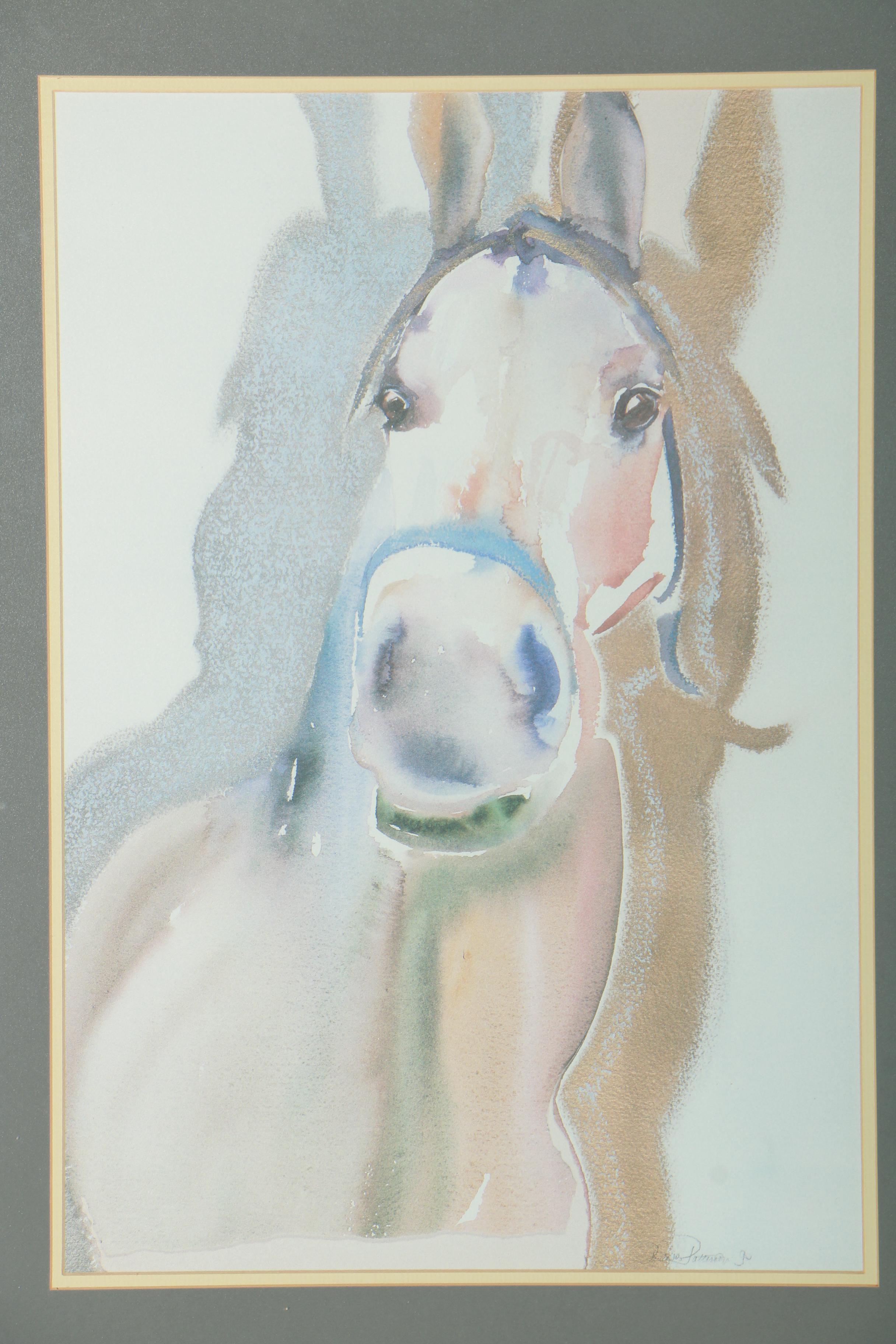 Paula Patterson Watercolor Painting of Horse