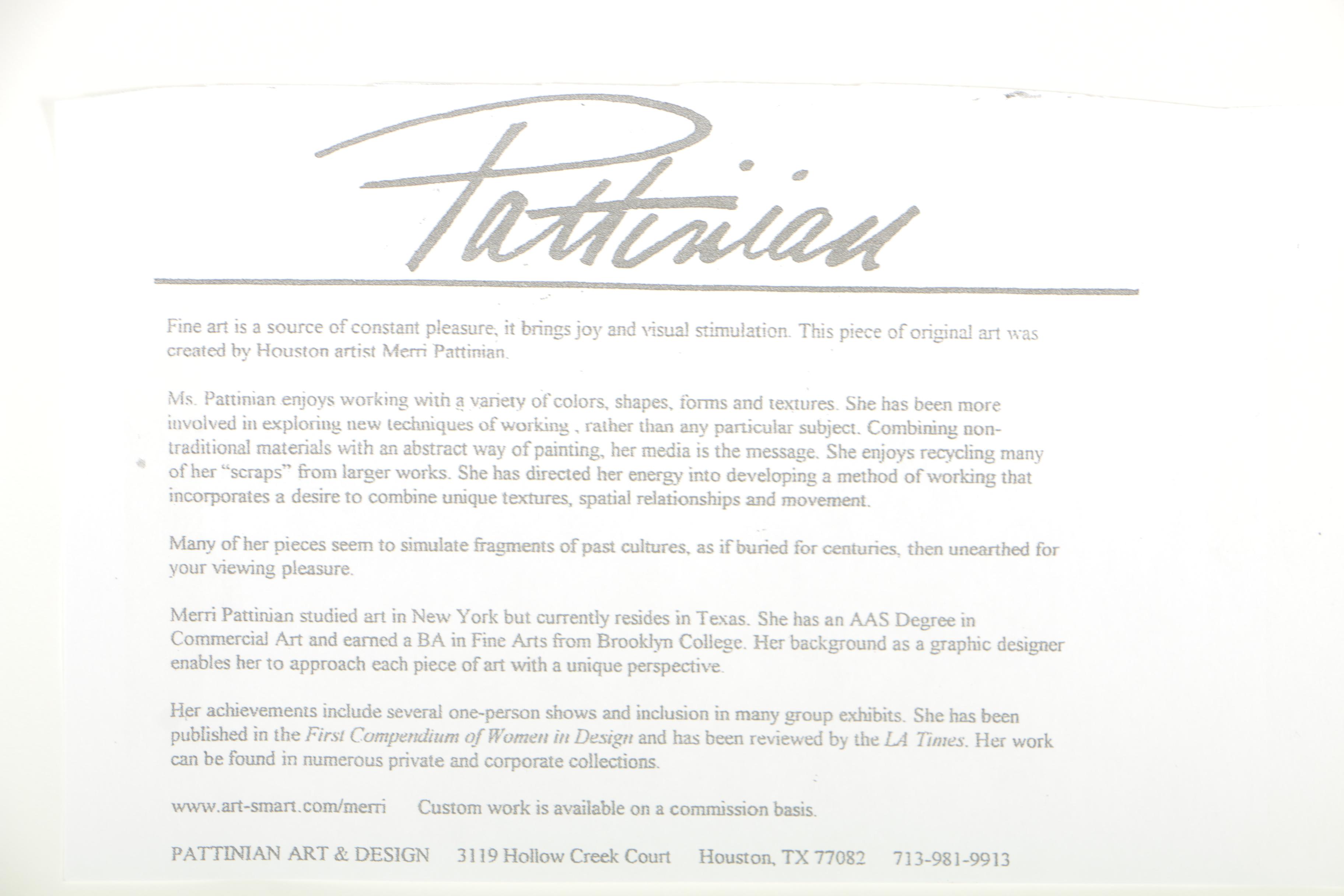 Merri Pattinian Mixed Media Artwork