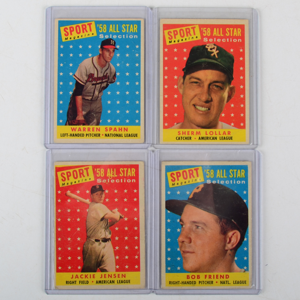 Fifteen 1958 Topps Baseball Cards HOF and Stars