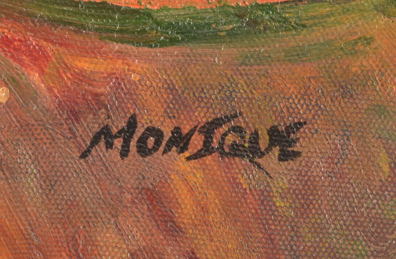 Monique Oil Painting on Canvas "Bowl of Apples and Pears"