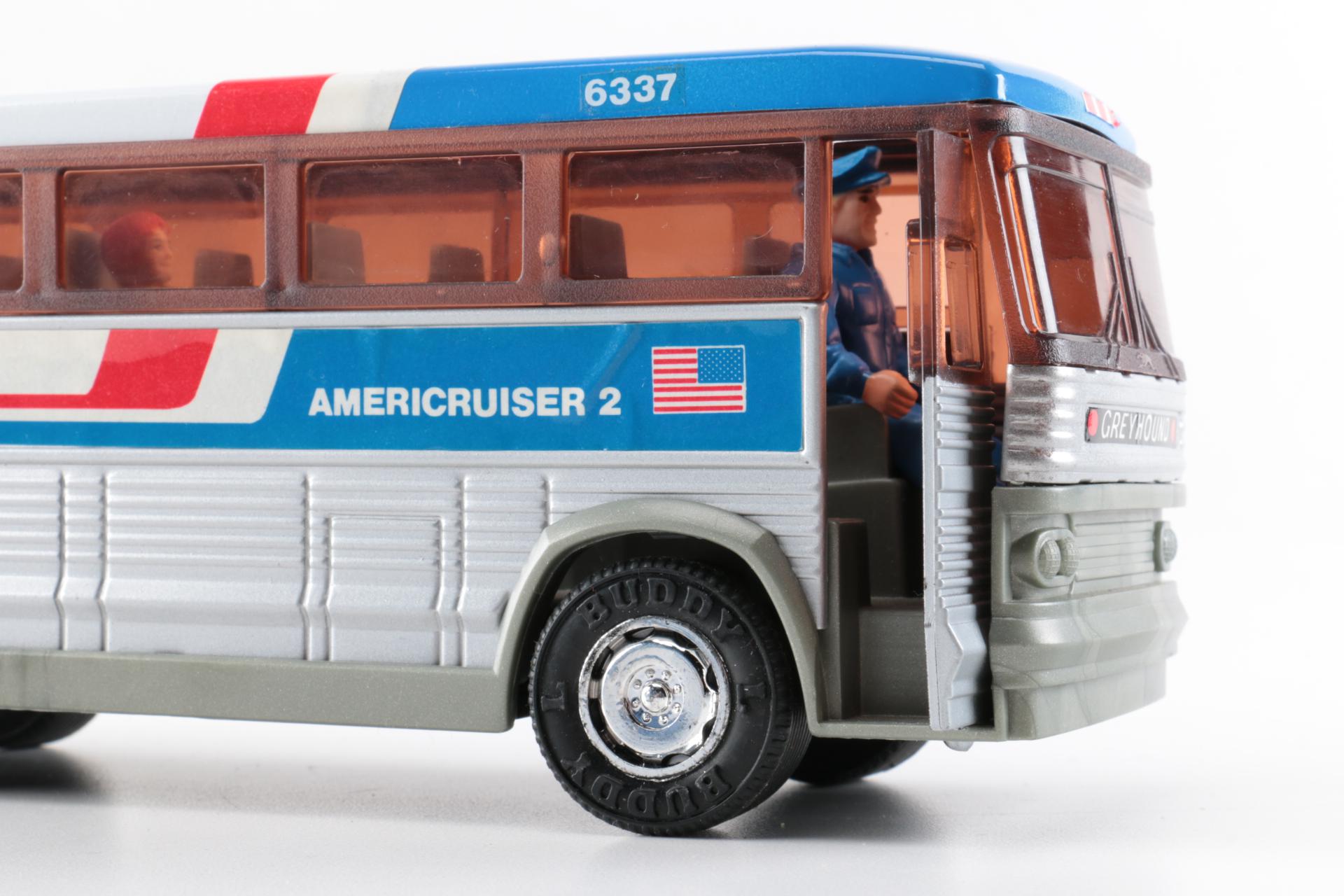 Collection of Plastic Toy Greyhound Buses
