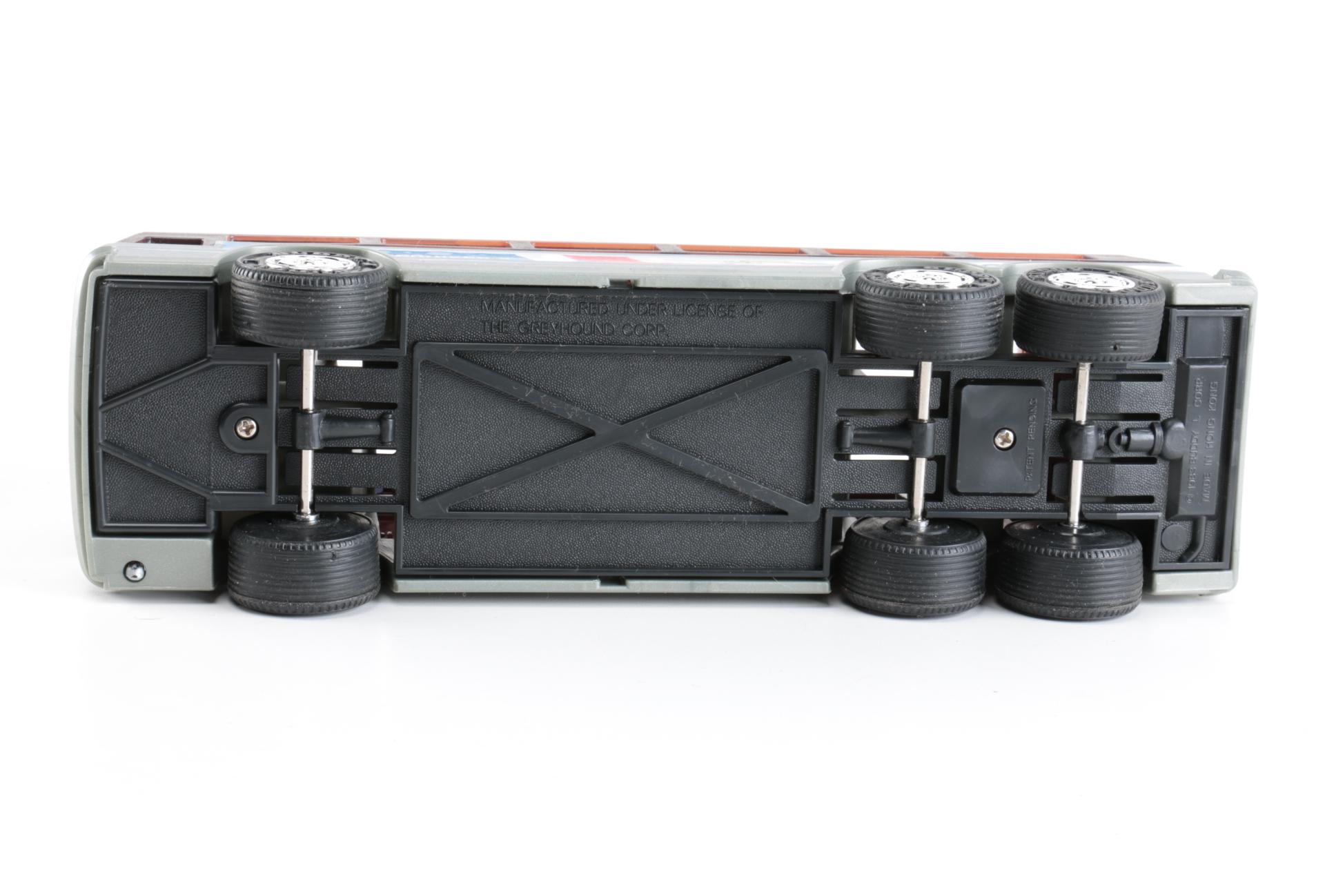 Collection of Plastic Toy Greyhound Buses