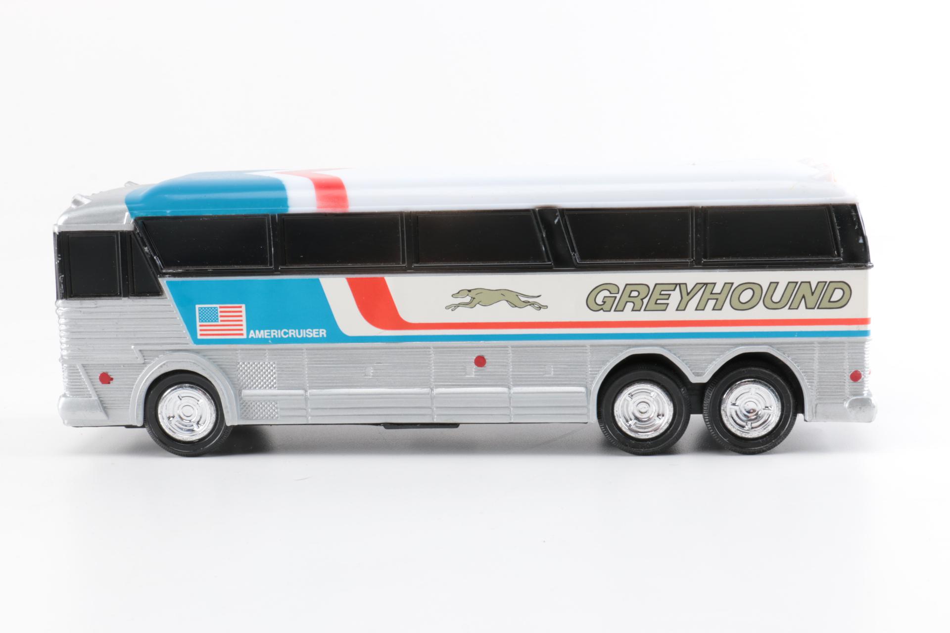 Collection of Plastic Toy Greyhound Buses