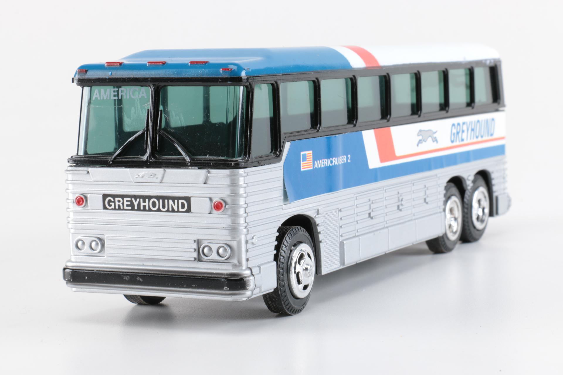 Collection of Plastic Toy Greyhound Buses