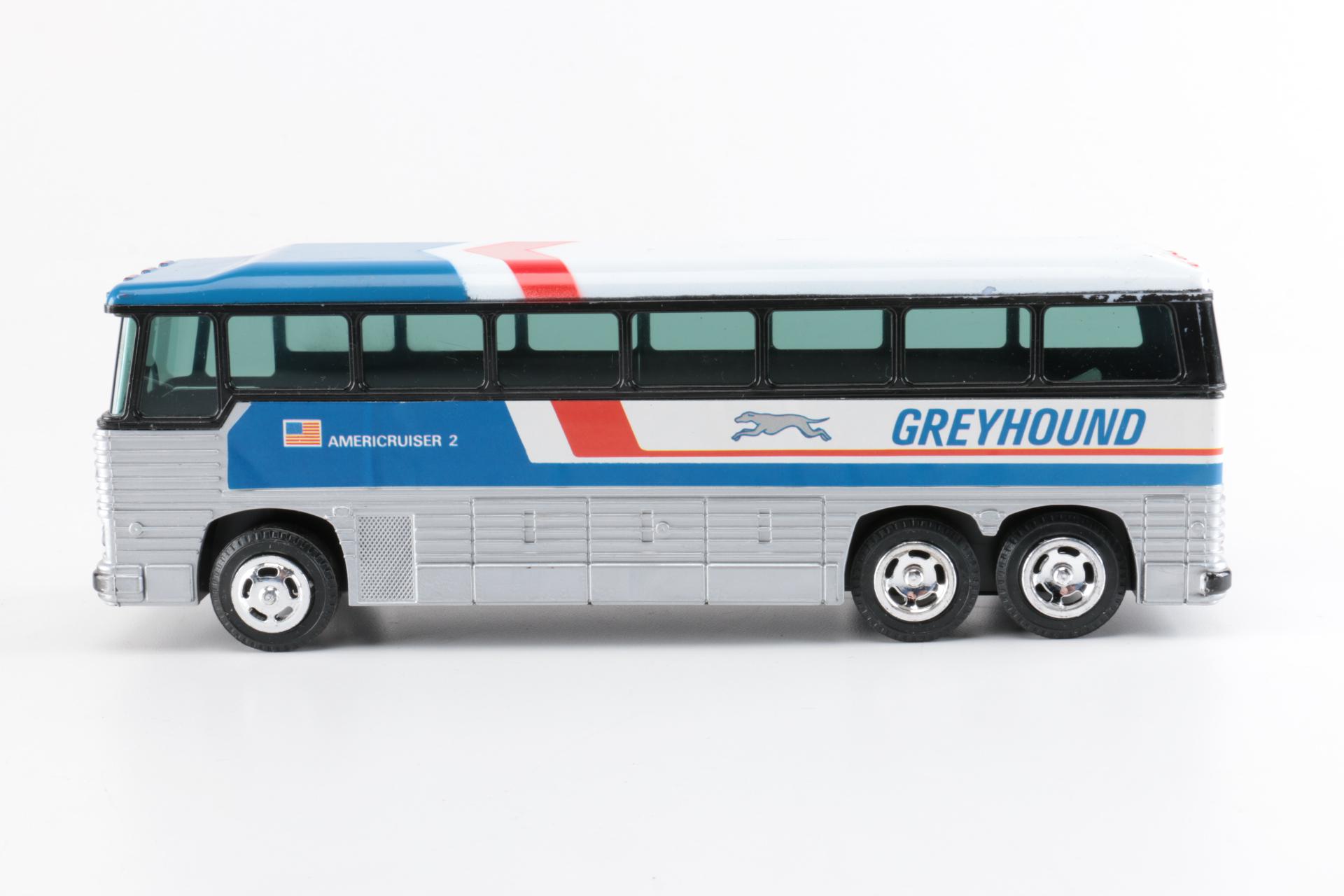 Collection of Plastic Toy Greyhound Buses