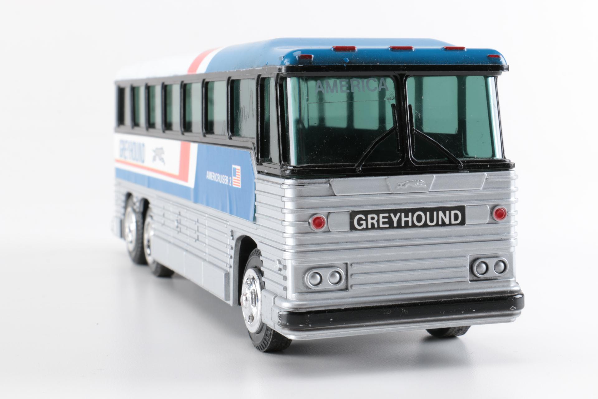 Collection of Plastic Toy Greyhound Buses