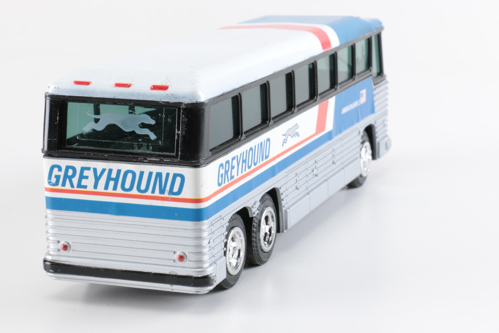 Collection of Plastic Toy Greyhound Buses