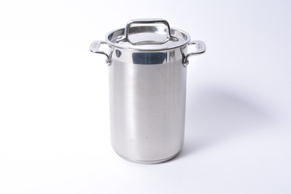 Stainless Steel Aubecq Saucepan and All-Clad Asparagus Pot