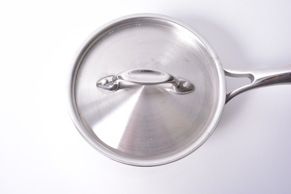 Stainless Steel Aubecq Saucepan and All-Clad Asparagus Pot