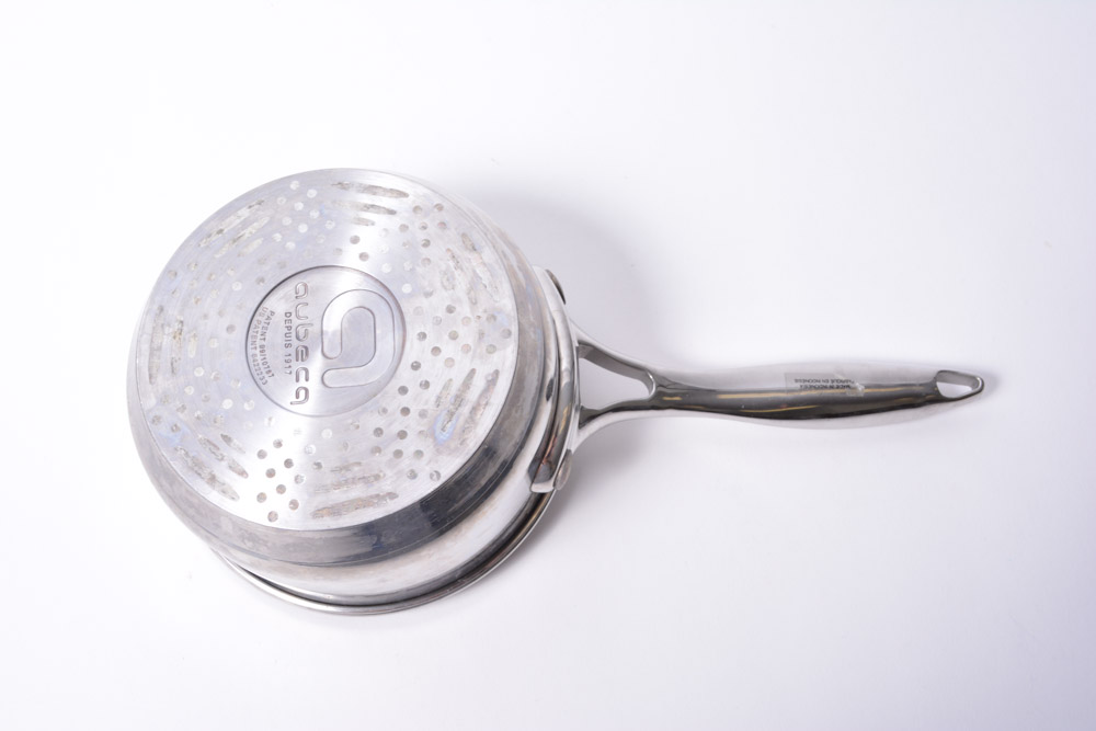 Stainless Steel Aubecq Saucepan and All-Clad Asparagus Pot