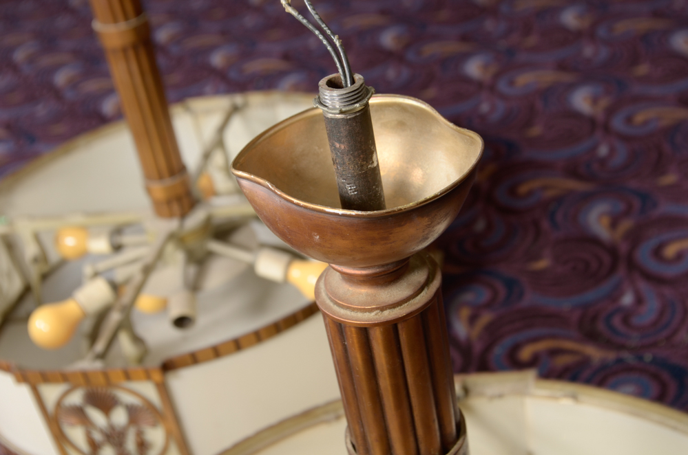 Pair of Drum Chandeliers