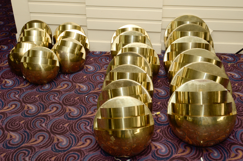 20 Art Deco Style Domed Half Moon Wall Sconces