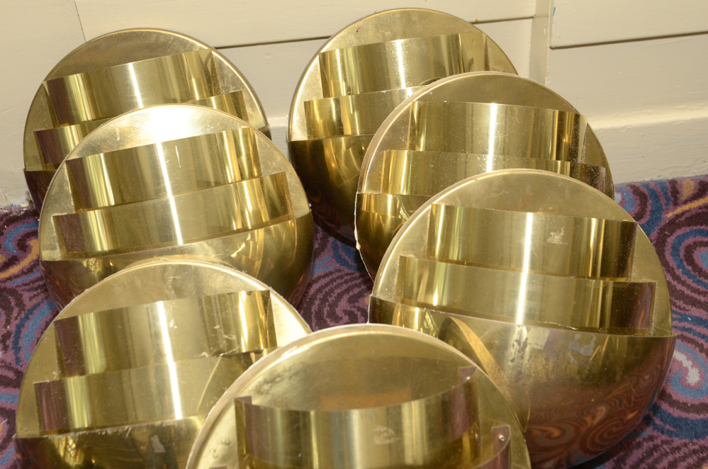 20 Art Deco Style Domed Half Moon Wall Sconces