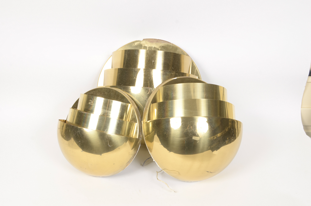 20 Art Deco Style Domed Half Moon Wall Sconces