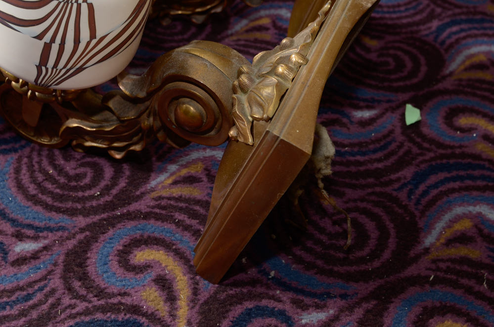 Six Neoclassical Sconces with Ceramic Shades