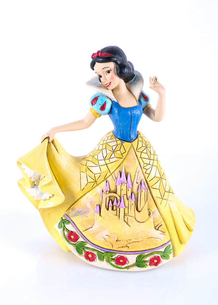 Disney Princess Figurines in Ball Gowns with Castles