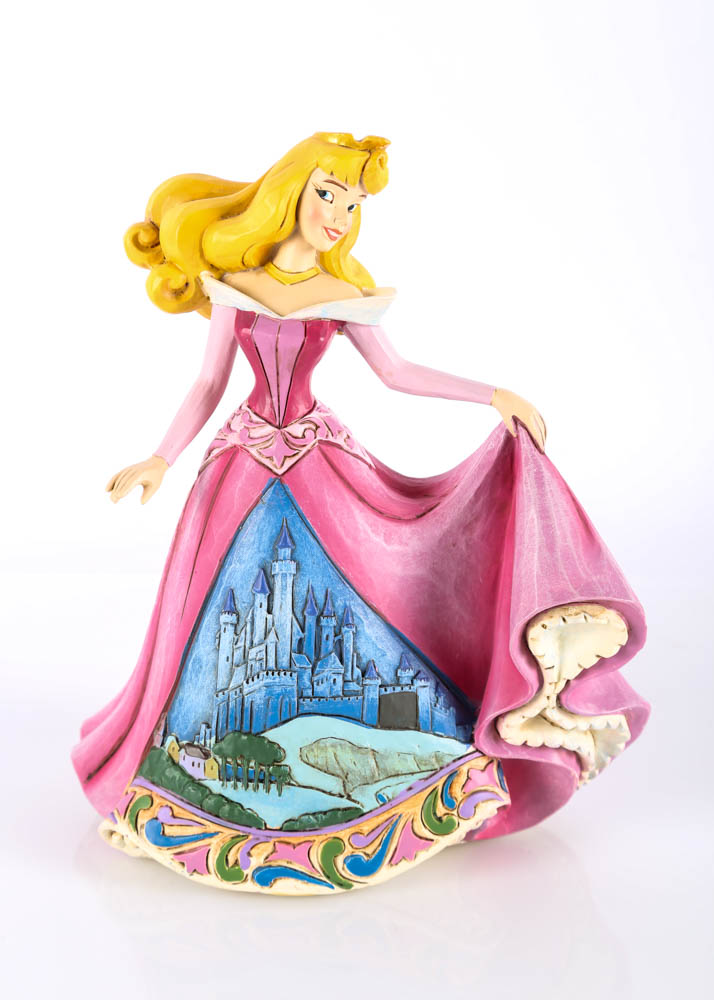 Disney Princess Figurines in Ball Gowns with Castles