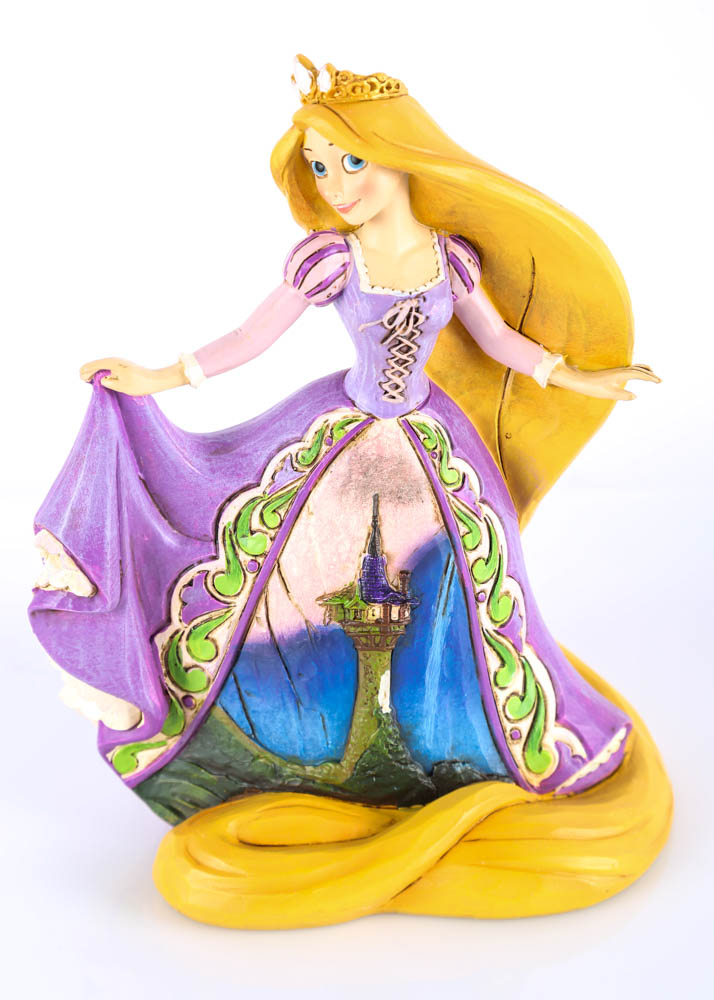 Disney Princess Figurines in Ball Gowns with Castles
