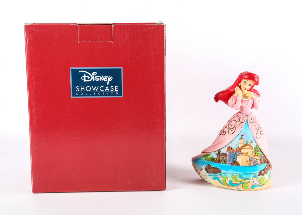 Disney Princess Figurines in Ball Gowns with Castles