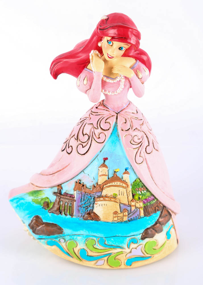 Disney Princess Figurines in Ball Gowns with Castles