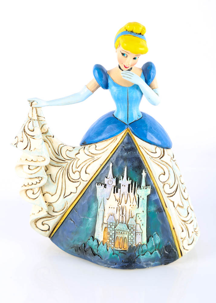 Disney Princess Figurines in Ball Gowns with Castles