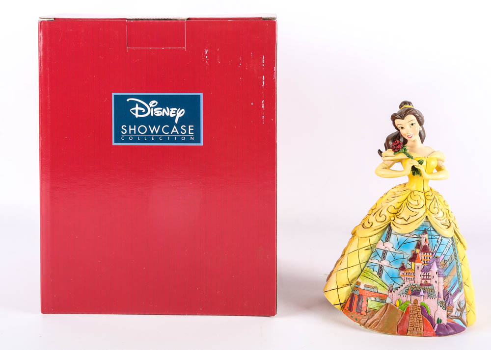 Disney Princess Figurines in Ball Gowns with Castles