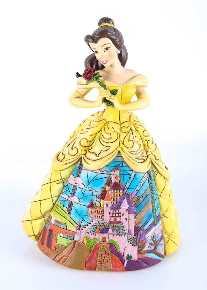 Disney Princess Figurines in Ball Gowns with Castles