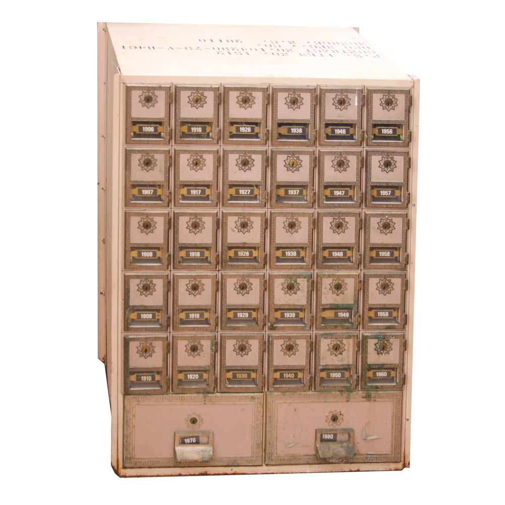 Vintage Metal Post Office Box