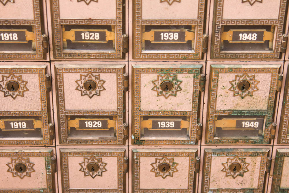 Vintage Metal Post Office Box