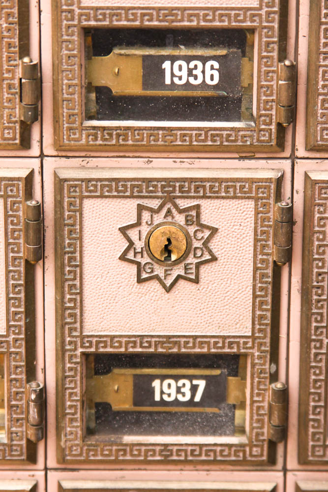 Vintage Metal Post Office Box